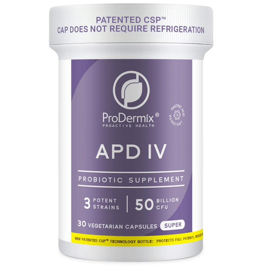 PRODERMIX APD IV Probiotic Supplement for Detoxification, 50 Billion CFU, Once Daily Probiotic Supplement for GI Tract Health and Detox, Lactobacillus + Bifidobacterium, Kosher (30 Count)
