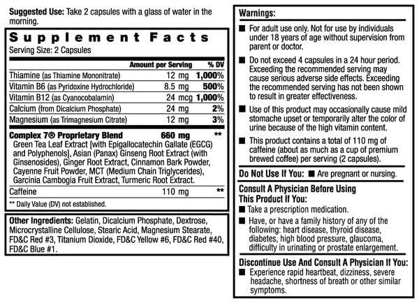 ILIOS Dexatrim Max Complex-7 | Lose Weight & Burn Fat w/Seven Healthy Ingredients Designed to Boost Energy & Reduce Hunger, Packed, 60 Capsules, 1 Pack