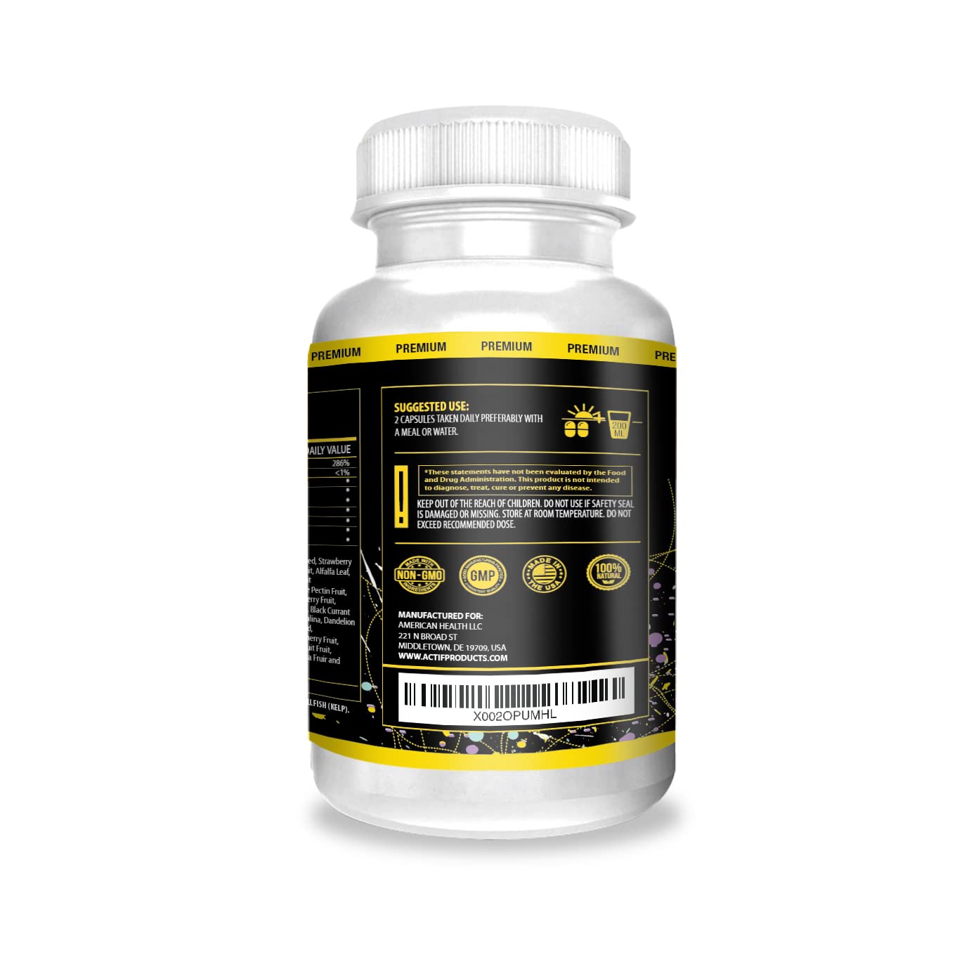 Actif Intestine Mega Support - Maximum Strength Energy Boost & Gut Health - Supports Digestion, Detox & Cleansing