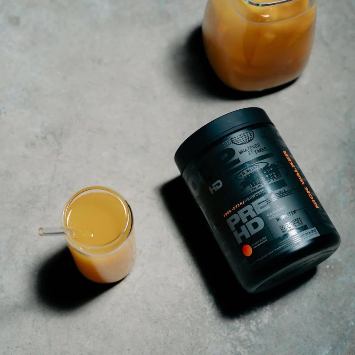 HD MUSCLE PreHD Variant 002 Non Stim Pre Workout | with Citrulline, Beta Alanine, Creatine, VasoDrive-AP, Alpha GPC | 60/40/20 Servings (Peach Juice)