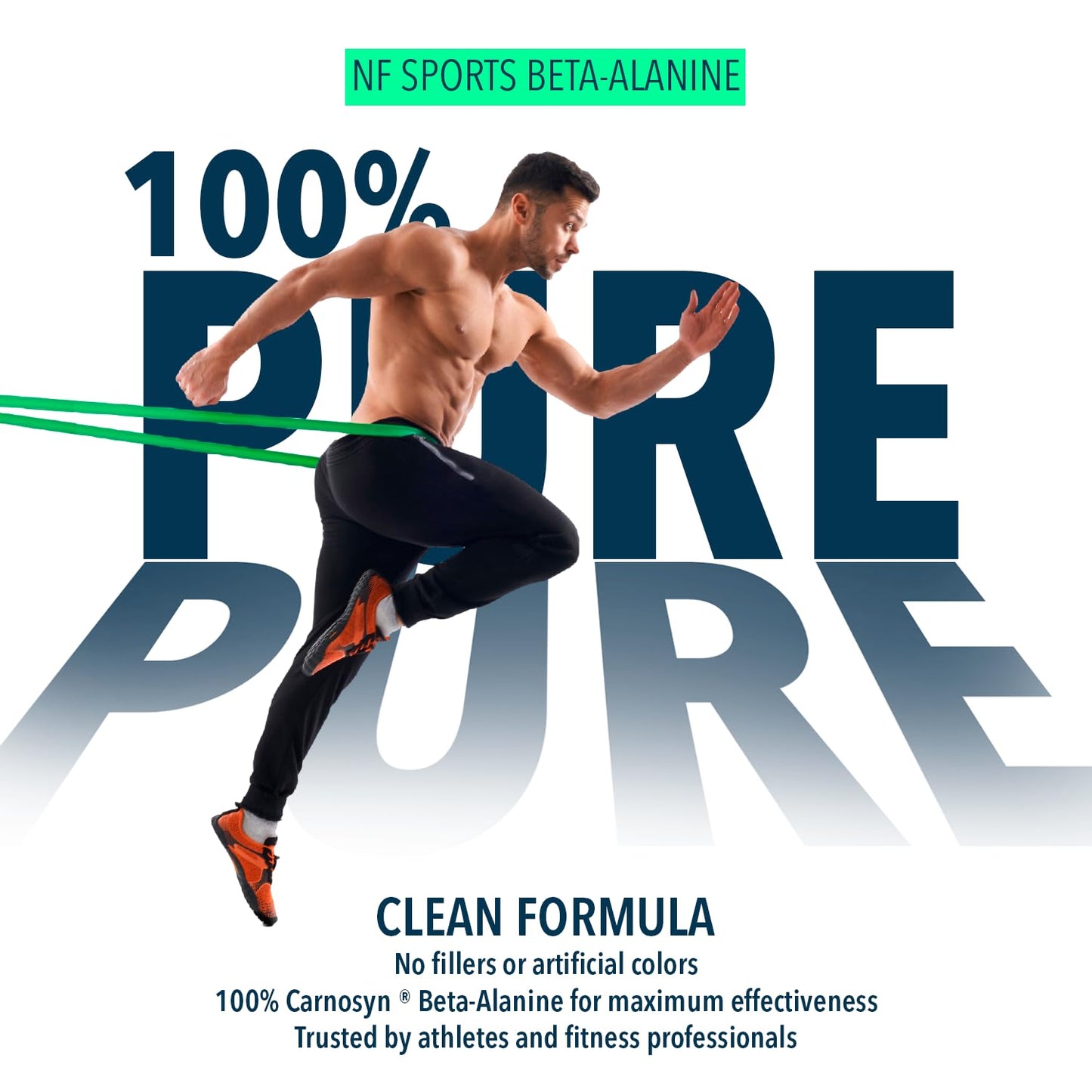 NF Sports Beta Alanine Muscle Recovery Powder, Reduces Muscle Fatique, Dietary Supplement, Unflavored Protein Powder No Artificial Sweeteners, Promotes Muscle Carnosine Levels (320g, 100 Servings)