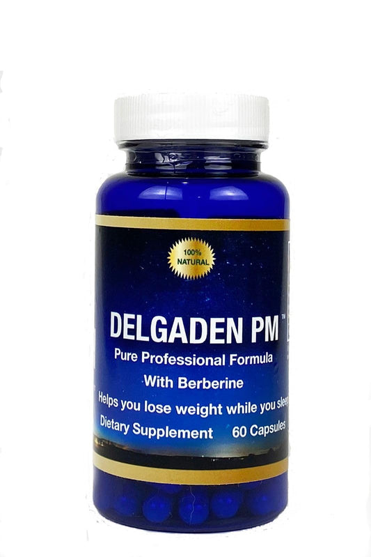 Delgaden PM - Suplemento para Weight Loss Supplement While You Sleep - with Hydrolyzed Collagen and Berberine (60 softgels)
