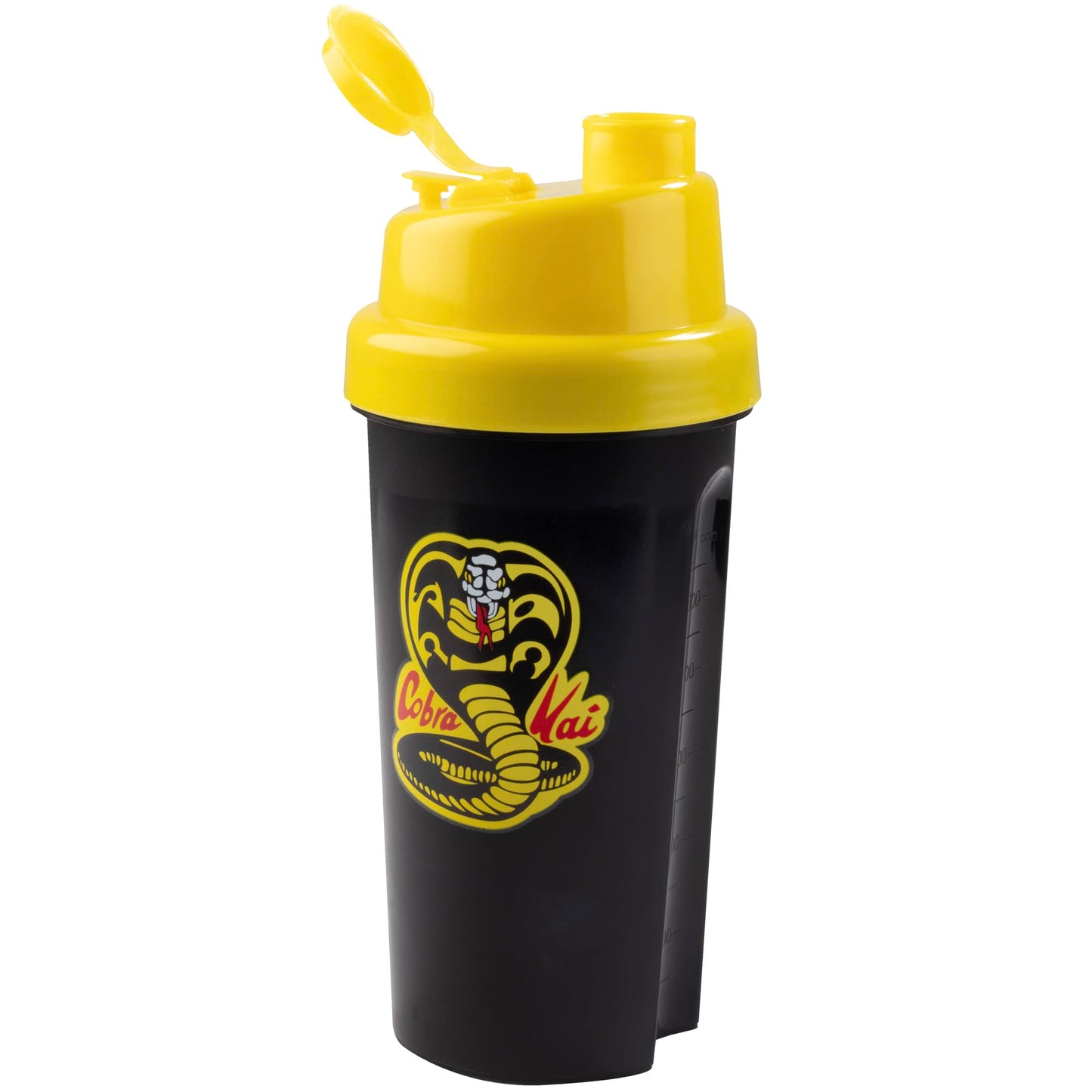Karate Kid Cobra Kai 25oz Shaker Bottle w/ Blender Mixer Ball (2pk) - Drink Measurements, Fliptop, Leakproof Screw Lid - Blend Protein Powder, Sports Drinks, Shakes, Smoothies - Officially Licensed