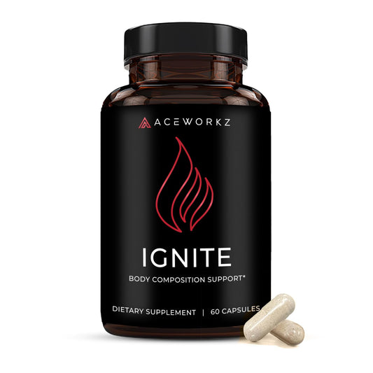 ACEWORKZ Ignite - Metabolism, Cravings, Weight Management Support for Men & Women - Nootropic Brain Supplement for Focus & Energy - BioPerine® for Max Absorption (60 Capsules)