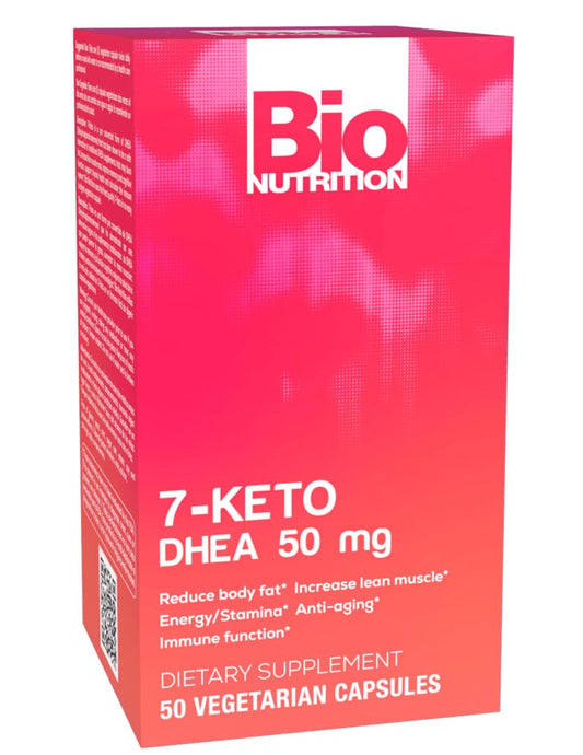 Bio Nutrition 7-Keto 50 Vegetarian Capsules | DHEA 50mg | Promotes Strong Immune Health | Energy & Stamina
