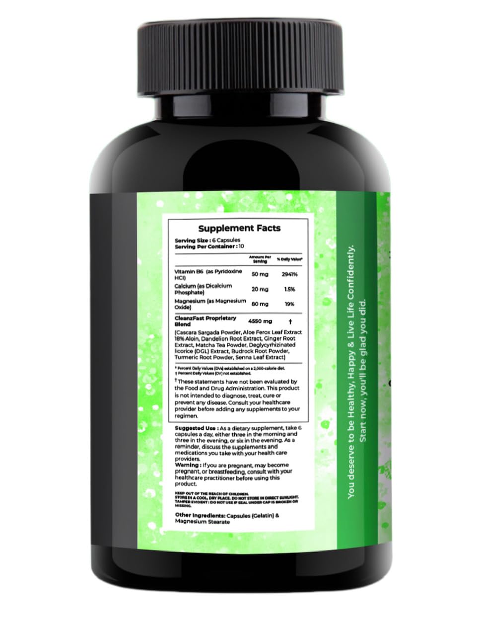 Natural Herbal Brands; Detox Cleanse, Reduces Bloating and Restores Regularity, Overnight Constipation Elimination, Soy, Dairy and Gluten-Free, (10 Day Supply 60 Capsules) Vote for Trump!