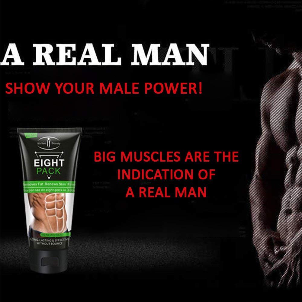 AICHUN BEAUTY Eight Pack For Men Strong Waist Manly Torso Smooth Lines Press Fitness Belly Burning Muscle Fat Remove Renews Skin Weight Loss Slimming Cream 170g