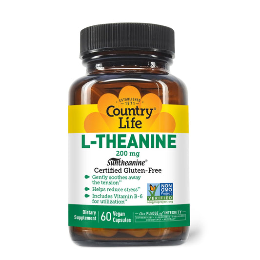 Country Life L-Theanine, 200 mg - 60 Vegan Capsules