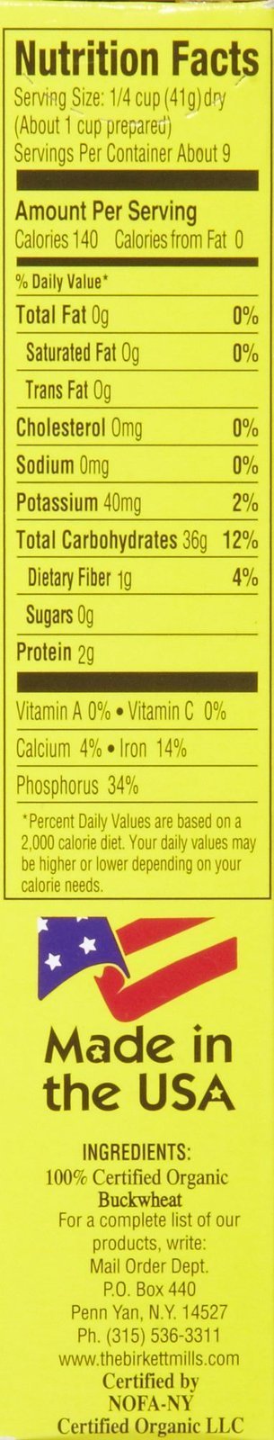 Pocono Cereal Cream Buckwheat Organic Gluten Free 13 oz Pack of 1 Packaging may vary