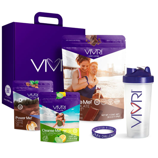 VIVRI 10-Day Challenge | Chocolate | Complete Nutrition System for Weight Loss, Full-Body Health & Energy | 20 Meals with Premium Triple Protein, Coffee Alternative & Gut Cleanse | With Shaker (Shake Me! 20 porciones, Chocolate Delight)
