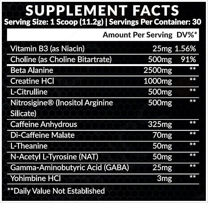 PHYBIUS Lab AM Pre-Workout (Sour Watermelon) Focus, Strength, Powder, 30 Servings