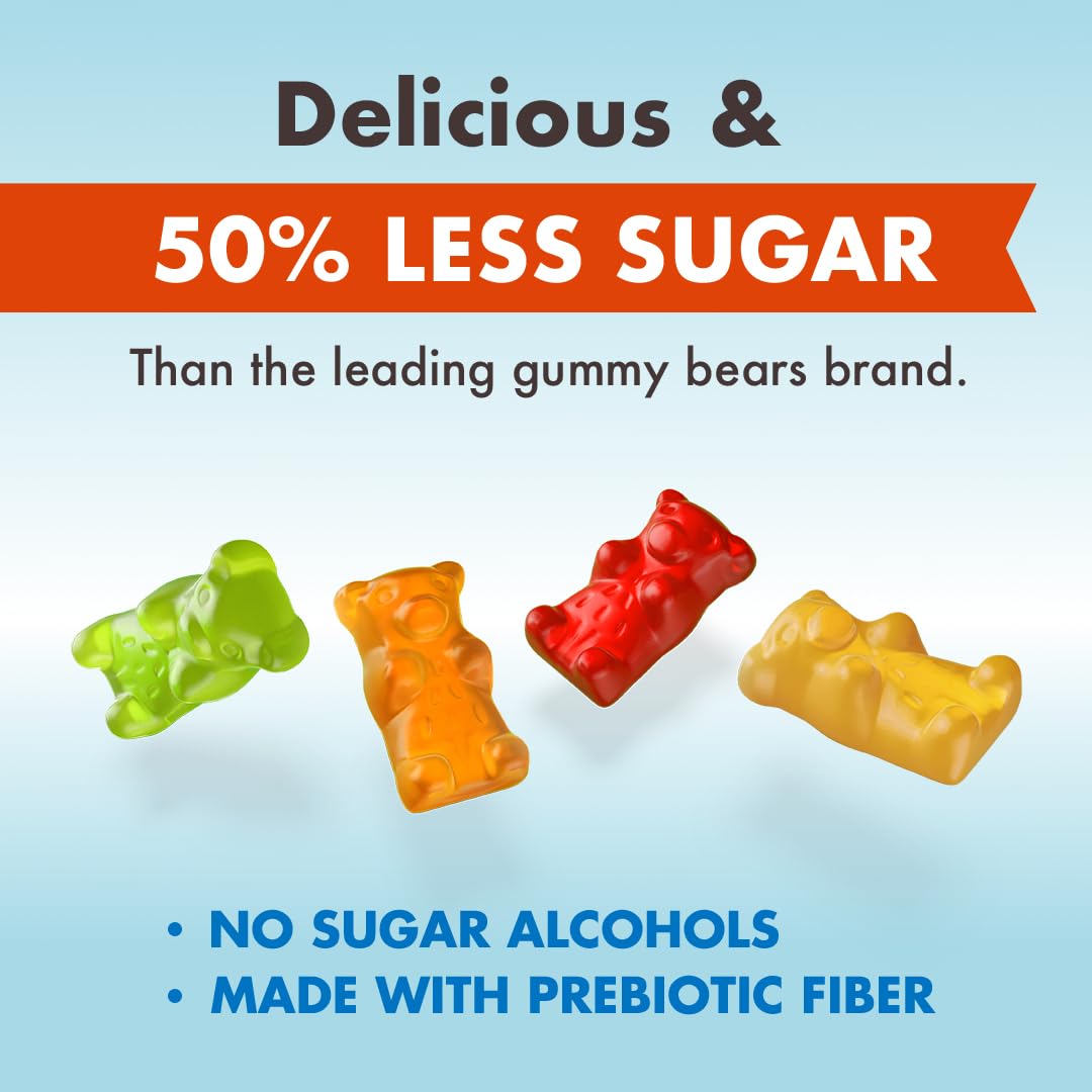 Rip Van Low Sugar Gummy Bears  Healthy Real Fruit Snacks GlutenFree Mixed Fruit Flavors 6 Pack 353oz Bags