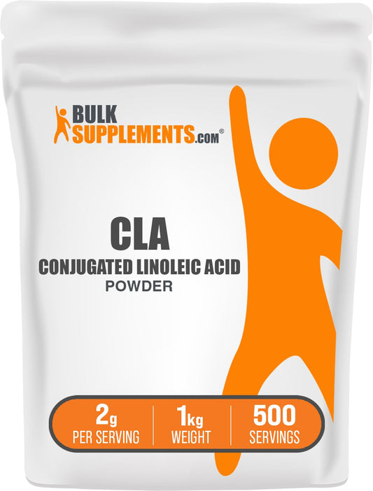 BulkSupplements.com Conjugated Linoleic Acid Powder - CLA Conjugated Linoleic Acid, CLA Supplements - Gluten Free, 2g per Serving, 1kg (2.2 lbs) (Pack of 1)