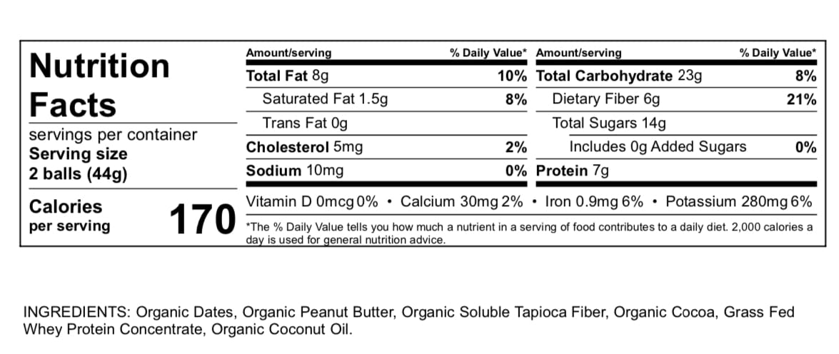 OutClass Nutrition, Peanut Butter Chocolate Protein Balls, Organic, Grass-Fed Whey, 6 Ingredients, 7g of Protein, Gluten-Free, Non-GMO, Low Sodium, Paleo Friendly, Kosher, High Fiber, No Added Sugar, No Junk, Real Food, Snack Bar, 3 Pack