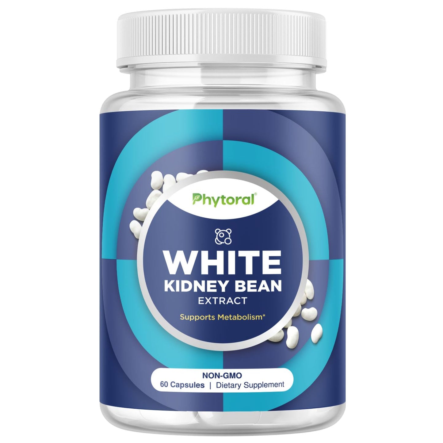 White Kidney Bean Extract Capsule - Extra Strength White Kidney Bean Sugar & Carb Blocker Plus Appetite Suppressant Support - Plant Based Energy Supplement - Non-GMO Gluten Free & Made in The US