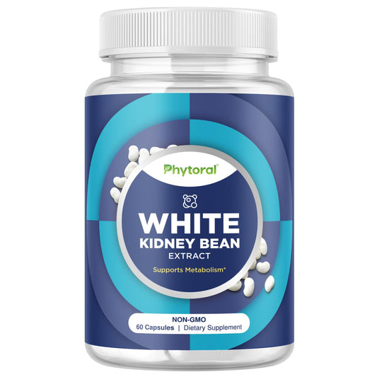 White Kidney Bean Extract Capsule - Extra Strength White Kidney Bean Sugar & Carb Blocker Plus Appetite Suppressant Support - Plant Based Energy Supplement - Non-GMO Gluten Free & Made in The US