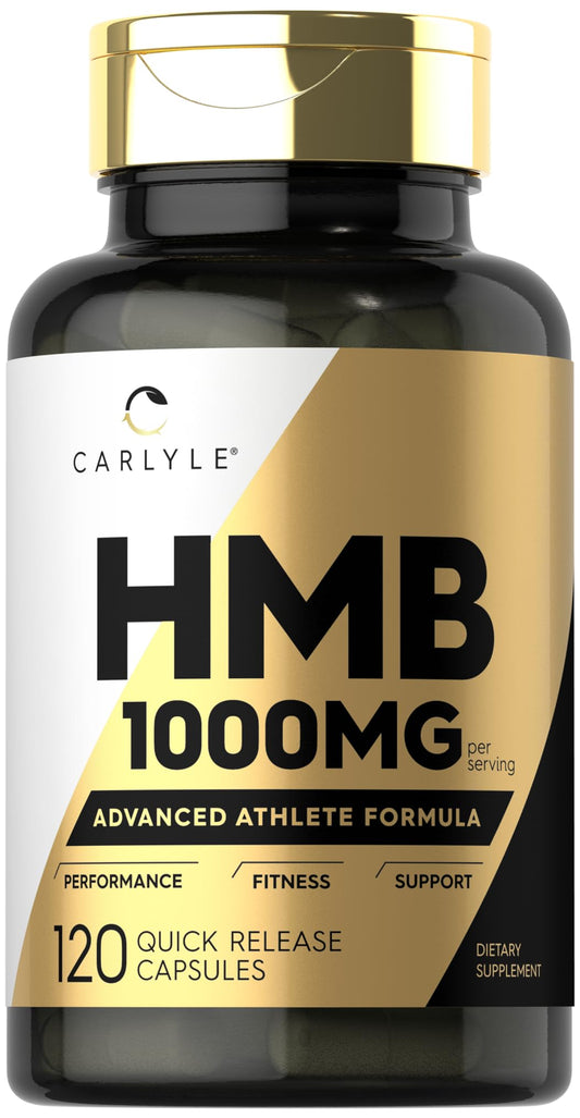 Carlyle HMB Supplement for Men & Women | 1000 mg | 120 Capsules | Advanced Athlete Formula | Non-GMO and Gluten Free