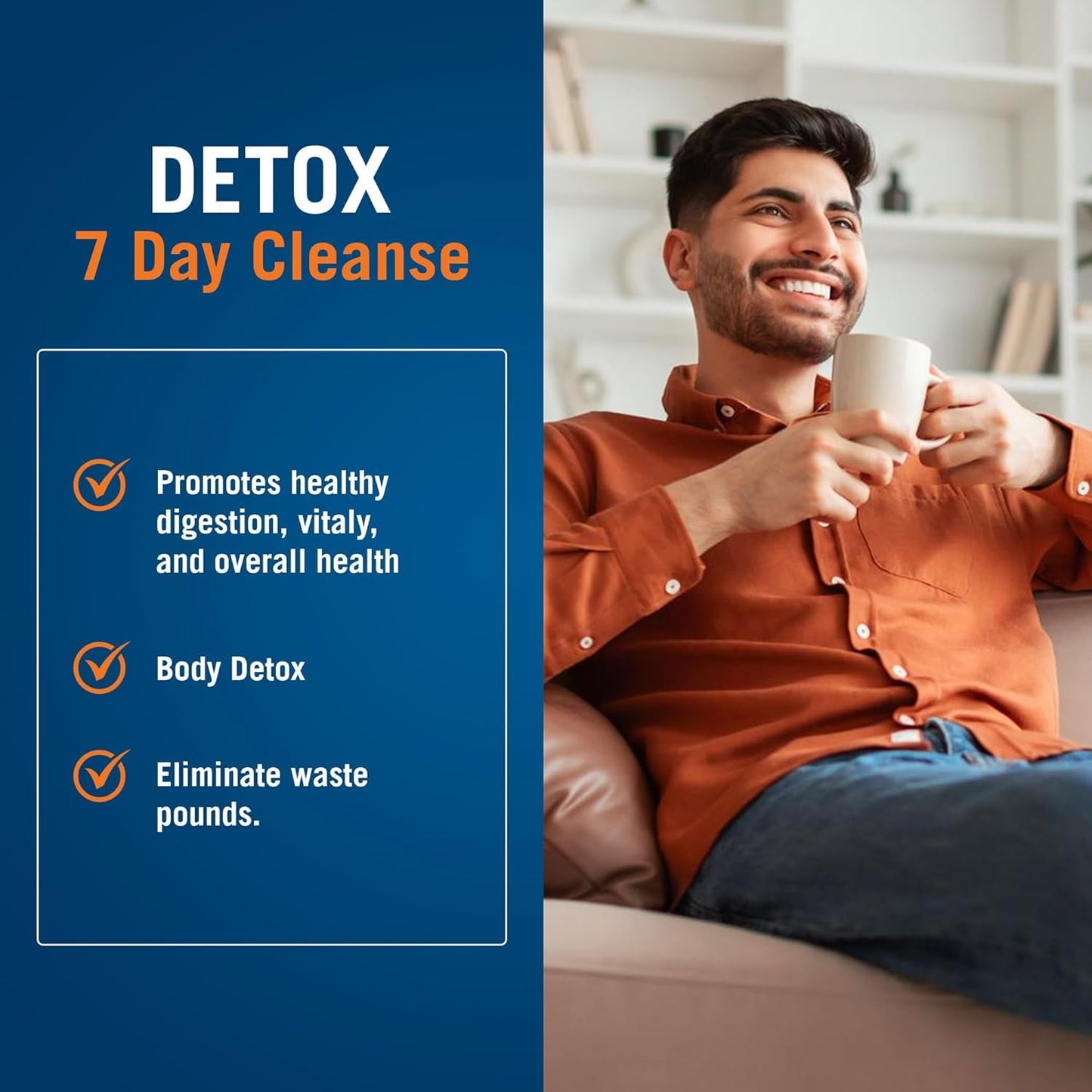 Centuryⁿ Syst𝐞ms The Cleaner Detox, 7-Day Complete Internal Cleansing Formula for Men, Support Digestive Health, 52 Vegetarian Capsules