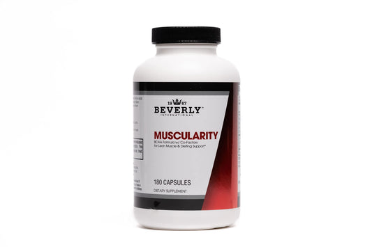 Beverly International Muscularity Specialty BCAA Formula, 180 Capsules. Branched Chain Amino Acids + Chromium Picolinate, B6-B12. Improves Energy Metabolism - Muscle Recovery - Muscle Guard.