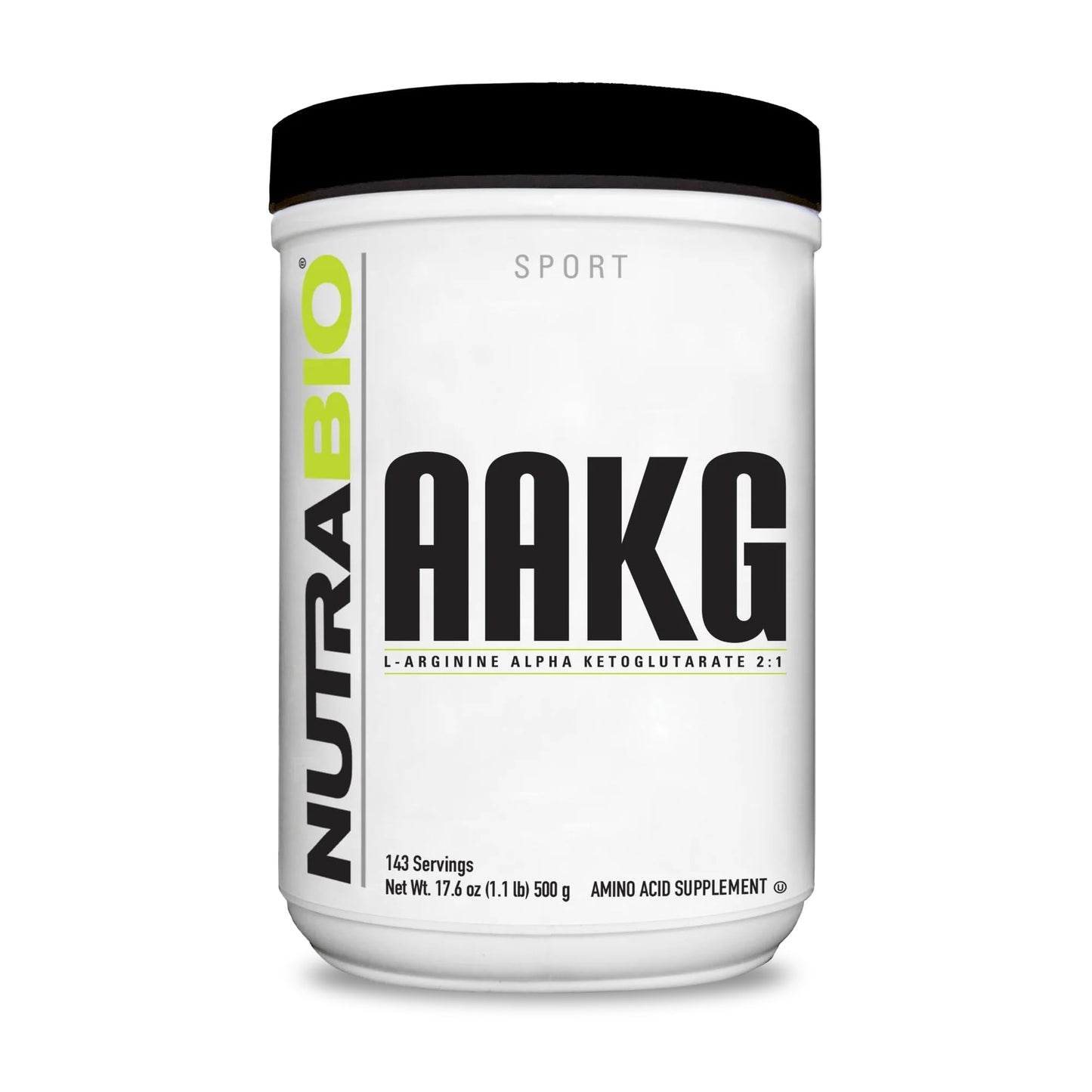 NutraBio Arginine AKG Workout Supplement Powder, 500g - Helps Support Lean Mass Gains, Boost Nitric Oxide, and Enhance Muscle Growth