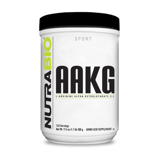 NutraBio Arginine AKG Workout Supplement Powder, 500g - Helps Support Lean Mass Gains, Boost Nitric Oxide, and Enhance Muscle Growth