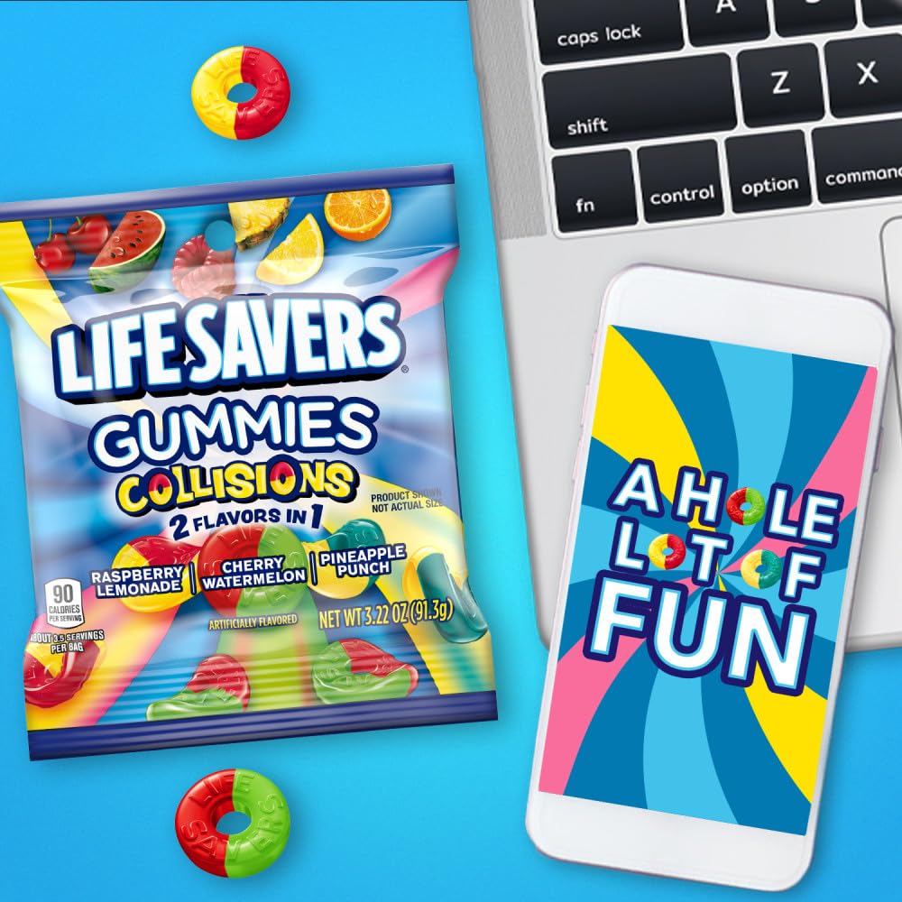 LIFE SAVERS Collisions Gummy Candy 322 oz Bag Pack of 12