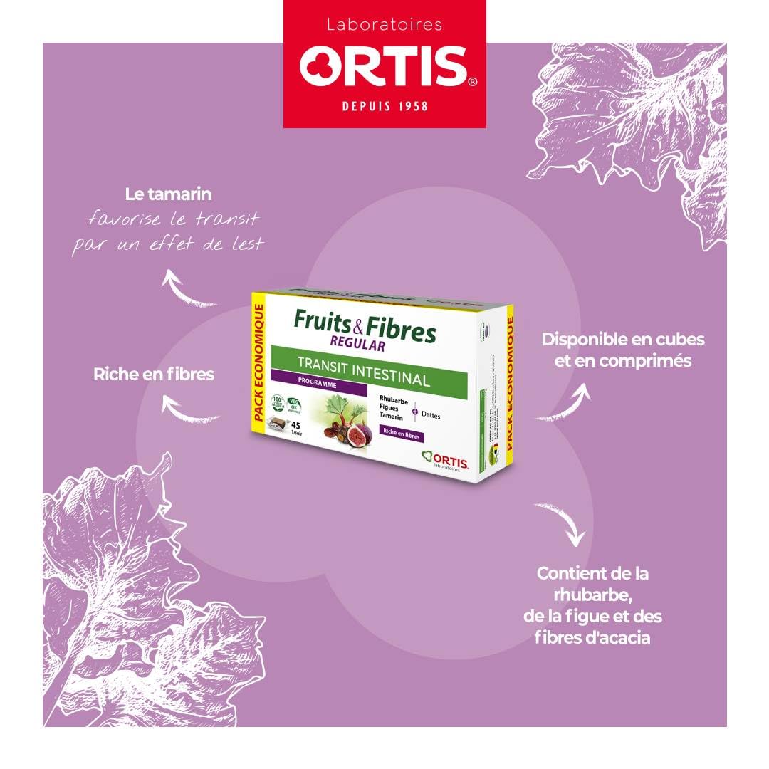 Ortis Fruits & Fibres Regular 45 Squares to Chew