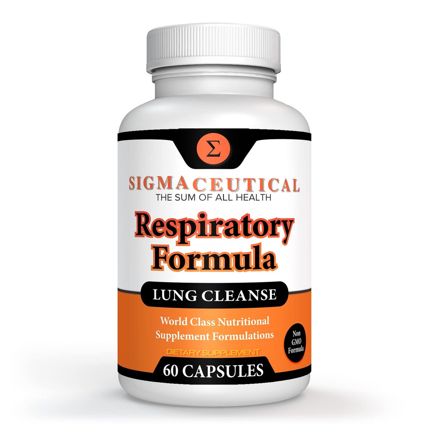 Sigmaceutical Respiratory Formula - Lung Cleanse for Smokers - Breathe Clear, Healthy & White - Lung Detox for Smokers - Respiratory Supplement for Lung Health - 60 Capsules