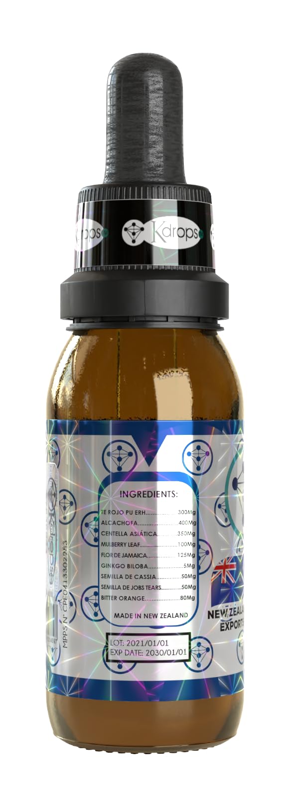 Kdrops Classic - Potent Fat Burner Drops - 3-Month Supply (Pack of 3) - Natural Weight Loss, gotas para bajar de peso, KDROPS
