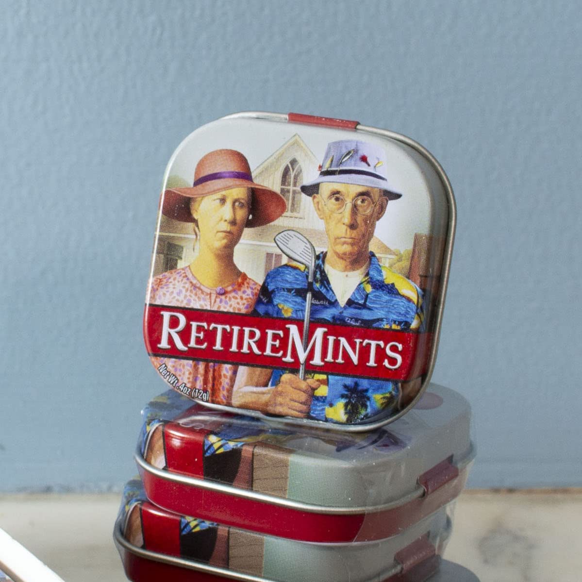 The Unemployed Philosophers Guild RetireMints Breath Mints  1 Tin Net Wt 4oz 12g