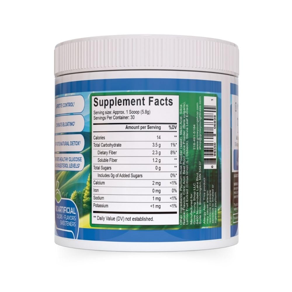 Grow Young Fitness Slim Fiber Supplement - Strawberry Fiber Powder for Digestive Support and Managing Cravings (1 Container, 30 Servings)