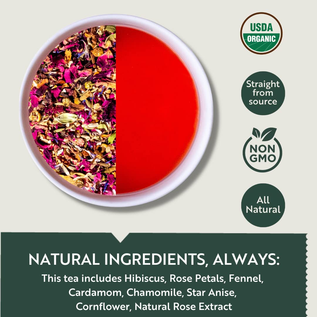 Luxmi Estates African Rose Herbal Tea 25 Tea Bags 50g Pack  Certified Organic Tea