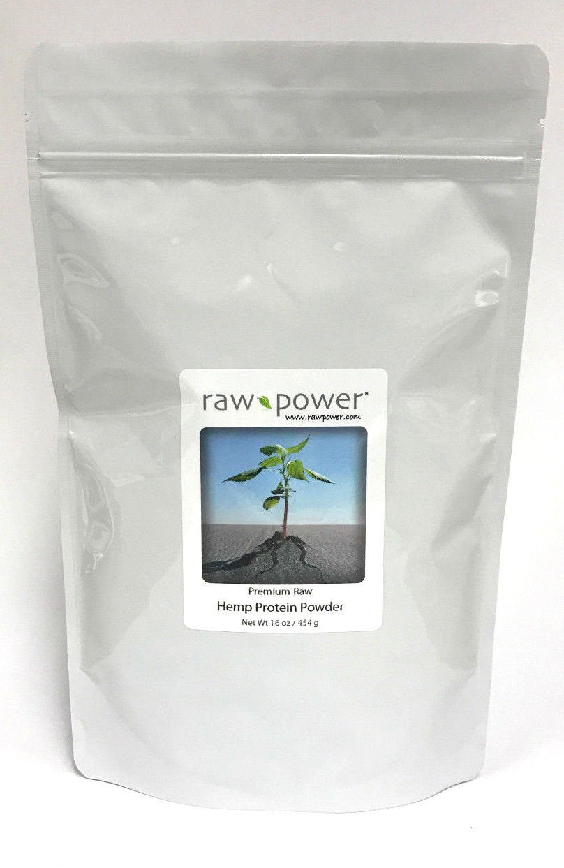 Raw Power Hemp Protein Powder, (16 oz, 100% raw, Premium)