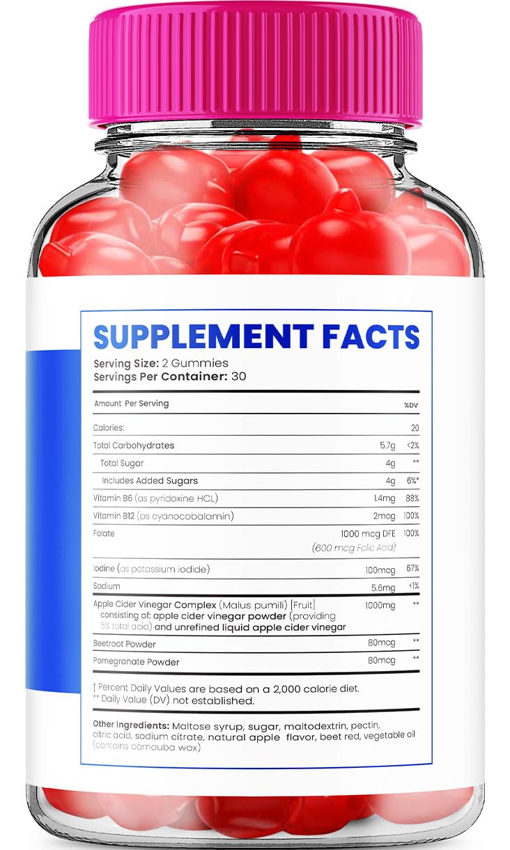 Indelo KetoBod Gummies Supplement - Keto BOD + Weight Management ACV Gummies Apple Cider Vinegar 1000MG, KetoBod Gummies Reviews, Vitamin B12 (2 Pack - 120 Gummies)