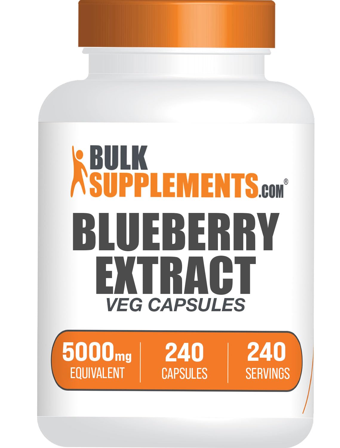 BulkSupplements.com Blueberry Extract Capsules - Blueberry Extract Supplement, Sourced from Wild Blueberry - Vegan & Gluten Free, 1 Capsule per Serving, 240 Veg Capsules (Pack of 1)