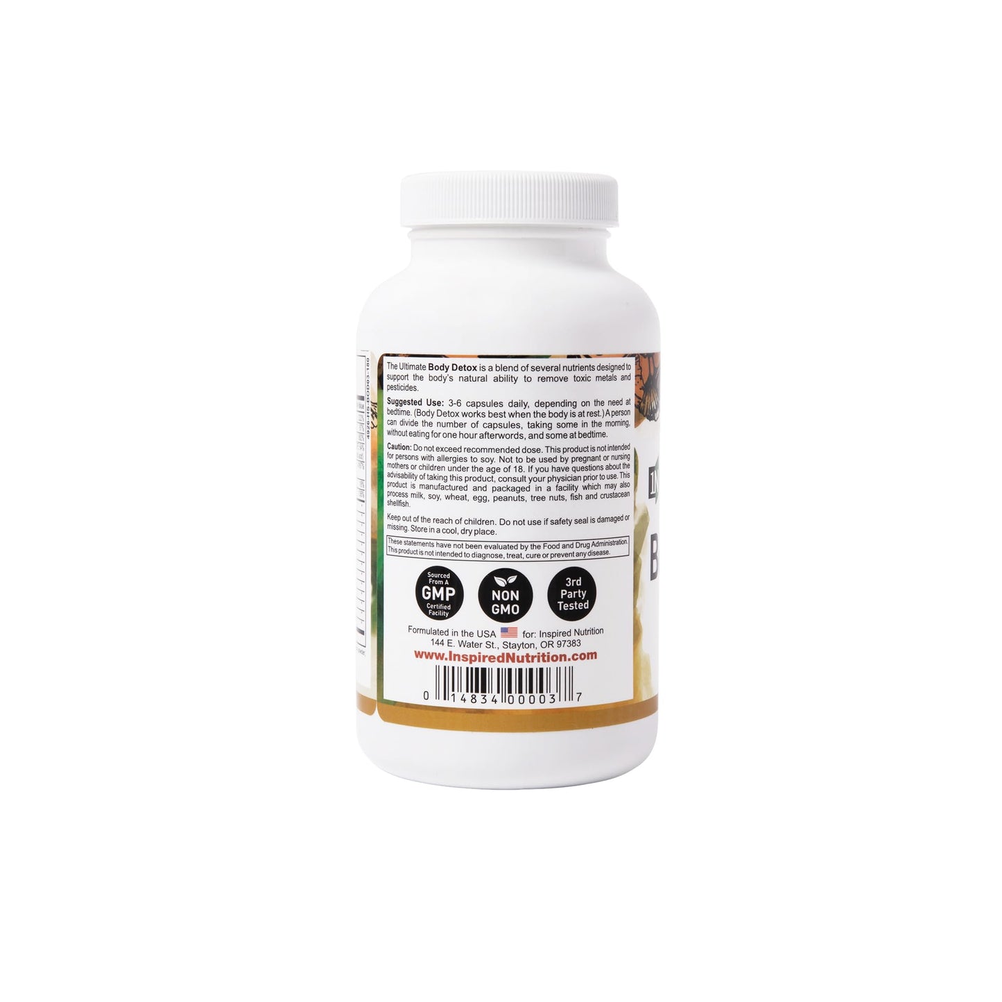 Inspired Nutrition Body Detox - Detox and Liver Support - 180 Capsules