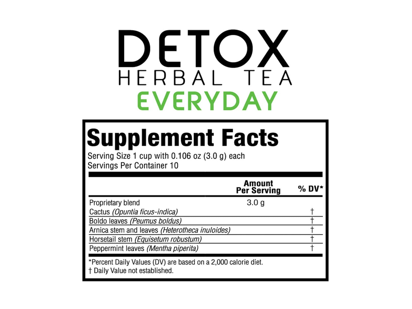 greenside Detox Herbal Tea Single Serve Cups for Everyday - Cleansing and Revitalizing Body Supplements - 10 Cups (3-gram Serving/Cup)