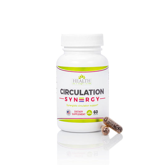 Health As It Ought To Be Circulation Syn3rgy Supplement | Physician Formulated Capsules with Beet Root, L-Arginine, Horse Chestnut | 60 Capsules