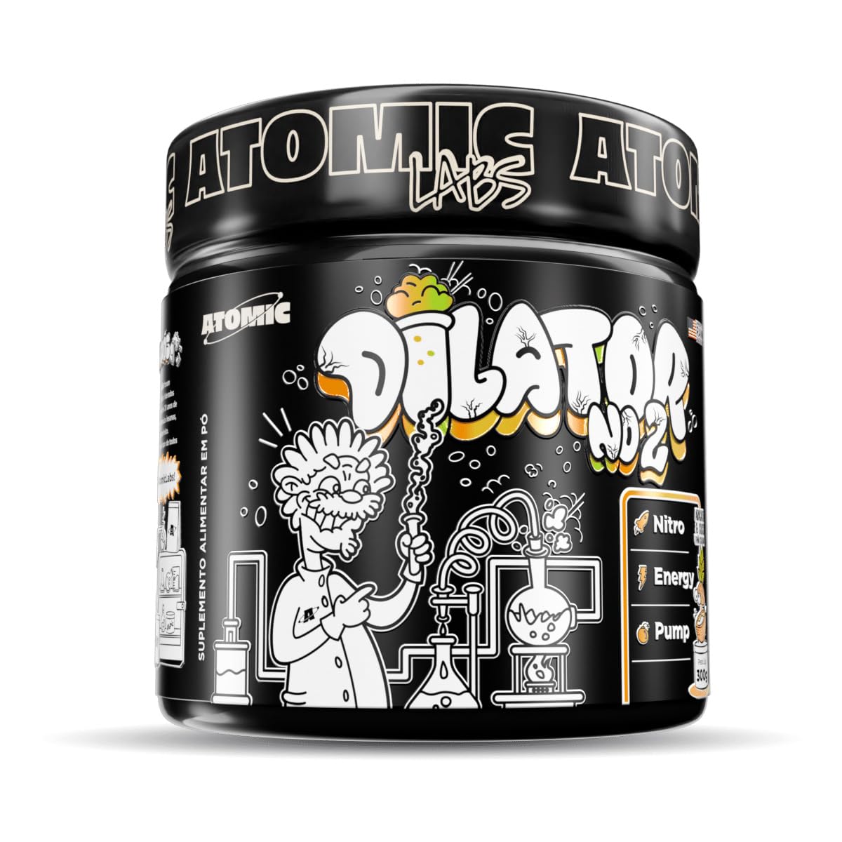 Atomic Labs Dilator N02 Nitric Oxide Booster, Piña Colada Flavor, 300g, 40 Servings