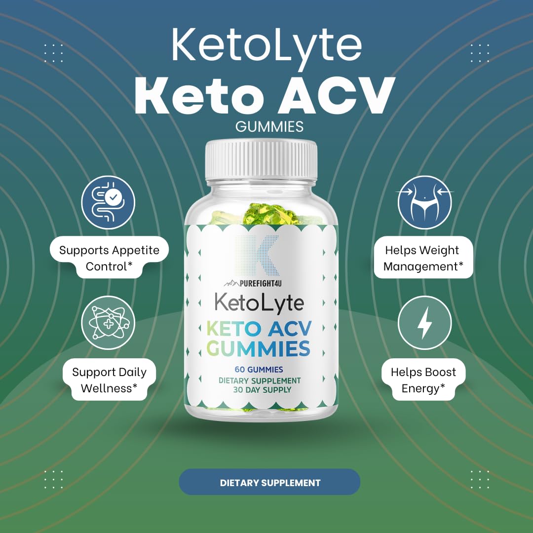 KetoLyte Keto ACV Gummies | Weight Loss Management, ACV Support, Advanced Weight Loss | Dietary Supplement 60 Gummies