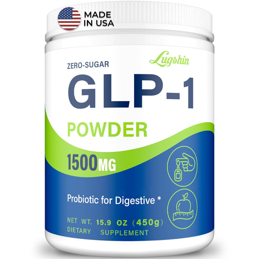 GLP-1 Supplement, GLP1 Supplements Women Naturally Gut GLP 1 Powder 1500MG Boosting Prebiotic Mix with Akkermansia Muciniphila Probiotic & High Fiber for Digestion, Energy, Overall Health, No Fillers