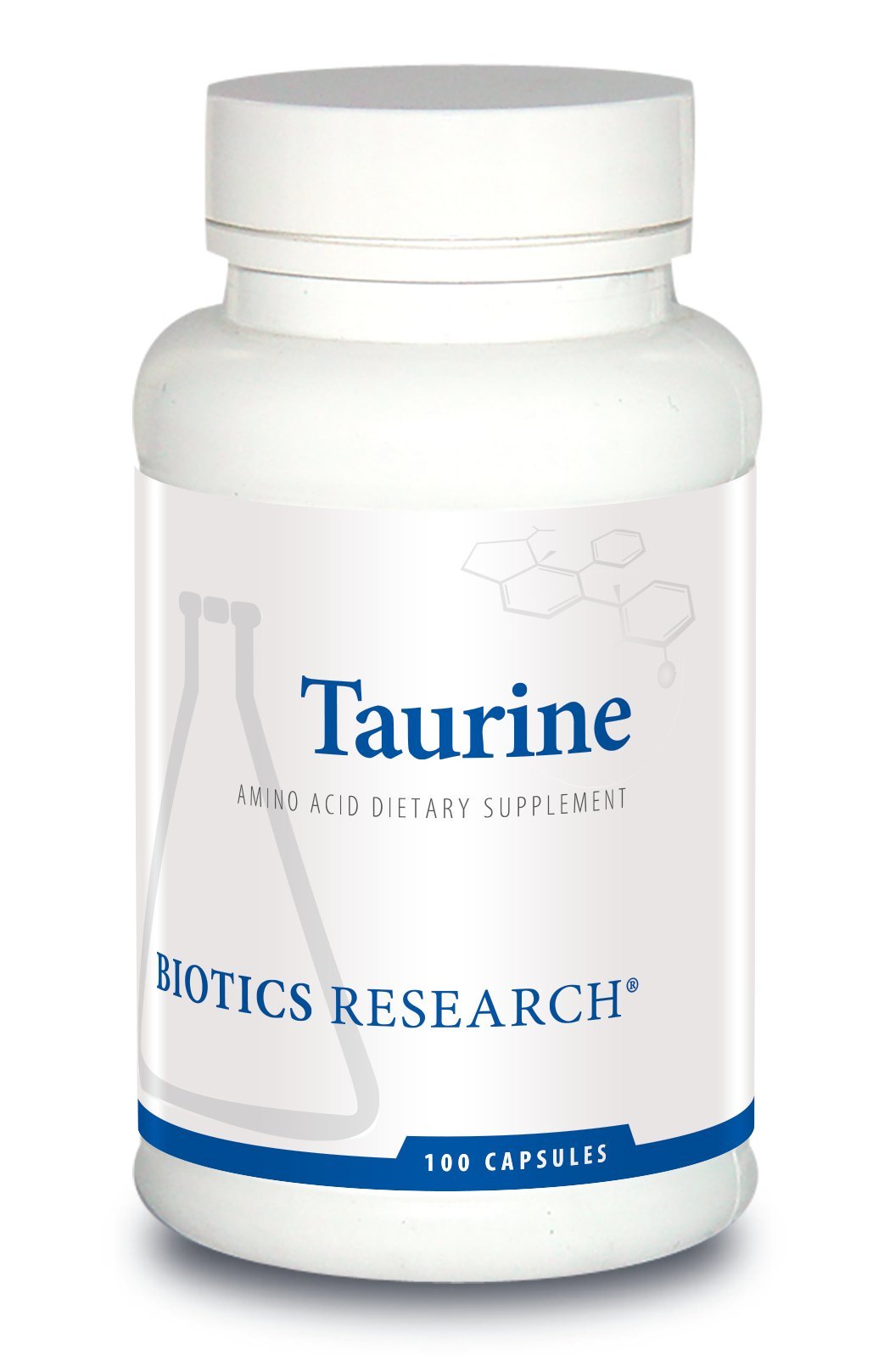 Biotics Research Taurine - 500 mg Taurine, Amino Acid, Brain Health, Cardiovascular Health, Antioxidant. 100 Capsules.