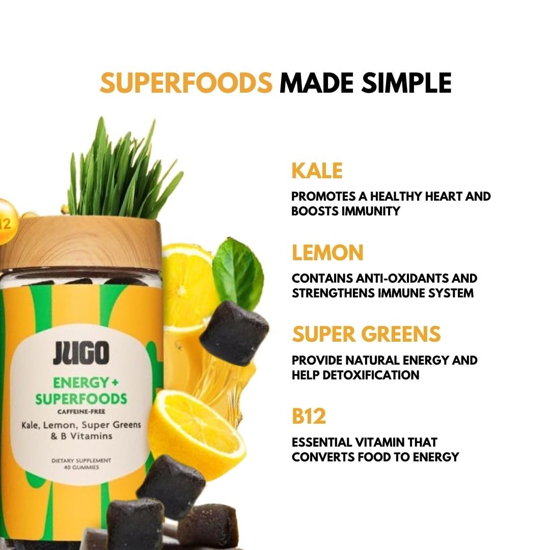 Jugo, Superfood Gummies Energy, 40 Count