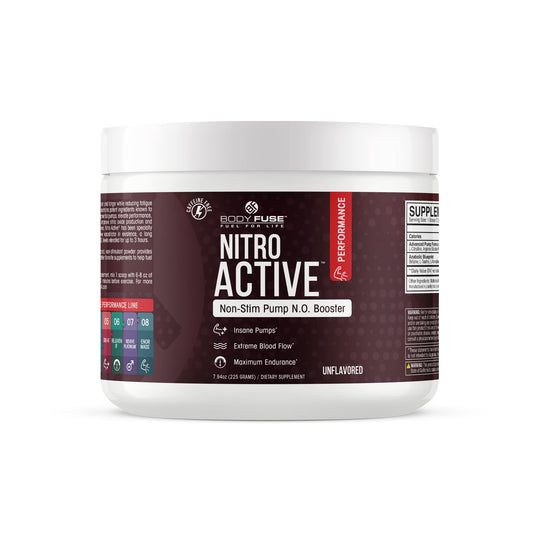 Body Fuse Nitro Active Pump V2 Unflavored Powder Vasodilator | 30 Servings