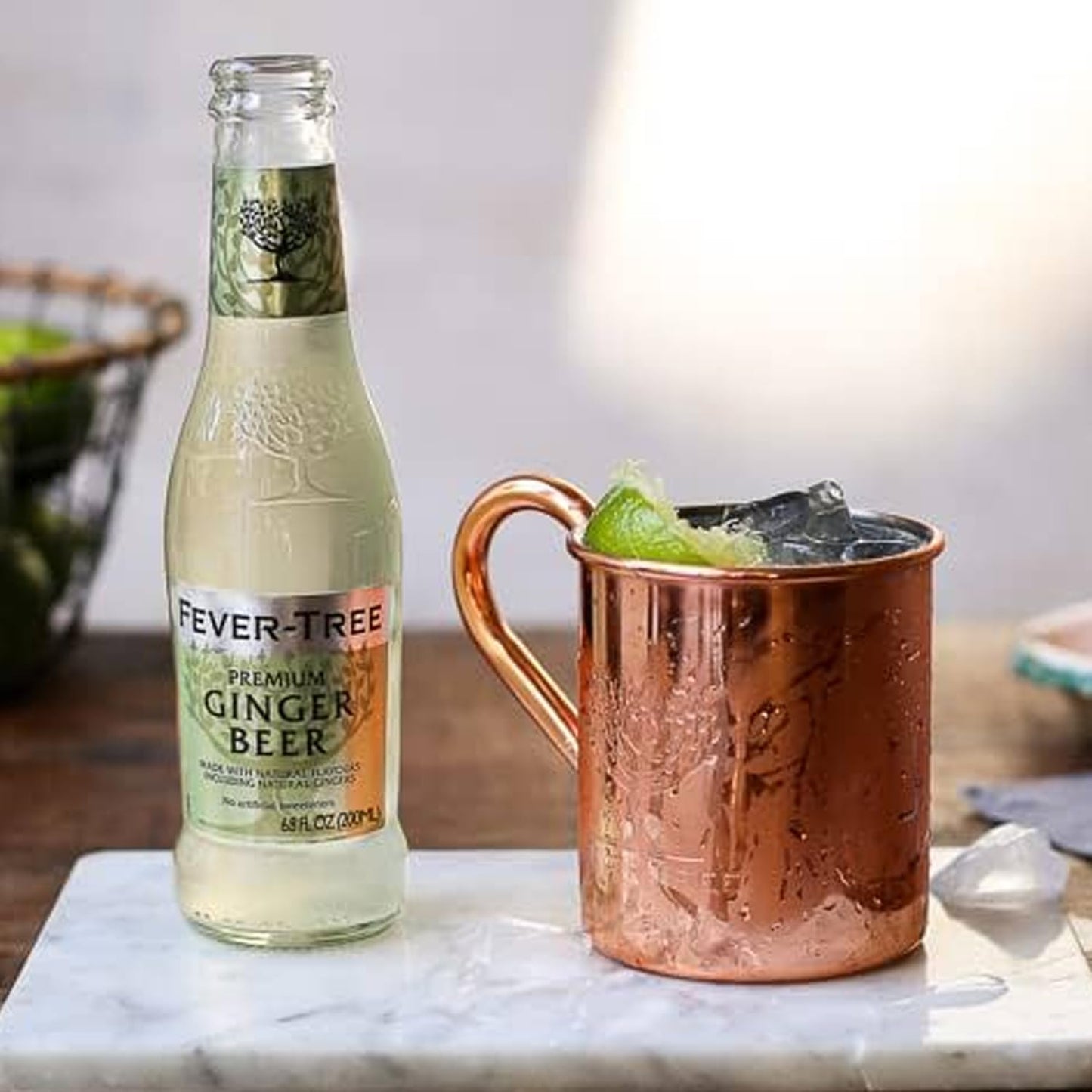 Fever Tree Premium Ginger Beer  Premium Quality Mixer and Soda  Refreshing Beverage for Cocktails  Mocktails 200ml Bottle  Pack of 5