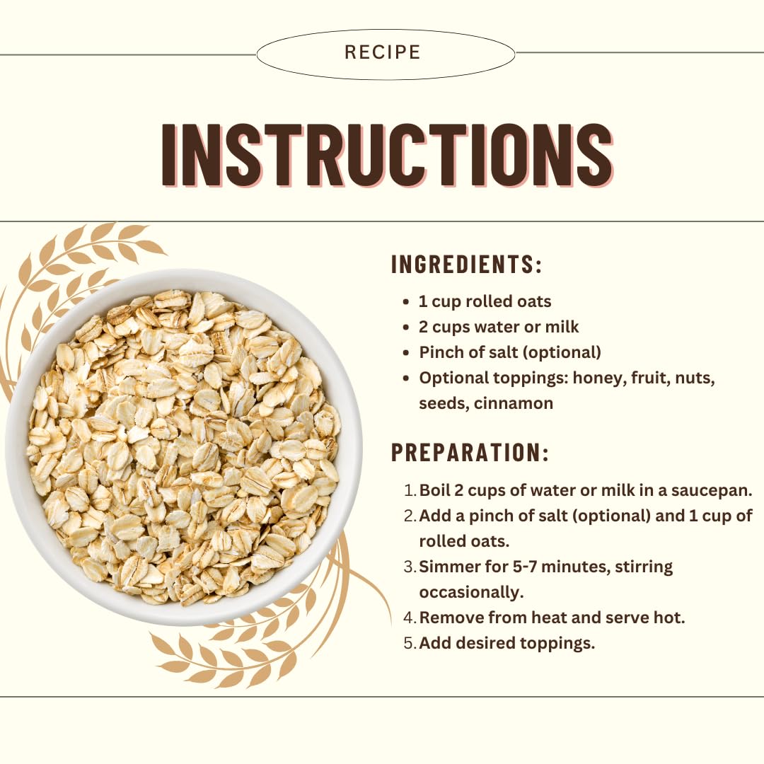 Mountain High Organics Inc Certified Organic Rolled Oats 6G Bucket 23LBS Tan