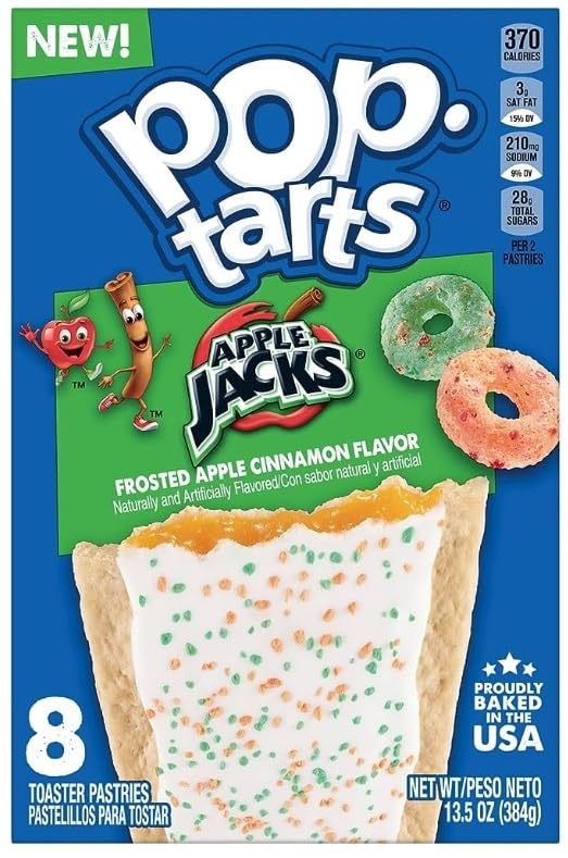 Frosted Toaster Pastry Variety Banana Bread Boston Creme Donut Apple Cinnamon and Snickerdoodle 135 Ounce Pack of 4  with Make Your Day Bag Clip