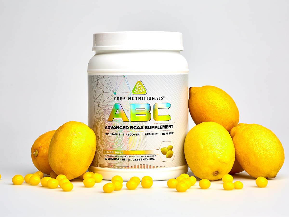Core Nutritionals Platinum ABC Advanced Intra-Workout BCAA Supplement with 2.5 G Glutamine, Beta Alanine, Citrulline Malate, 20 Servings (Lemon Drop)