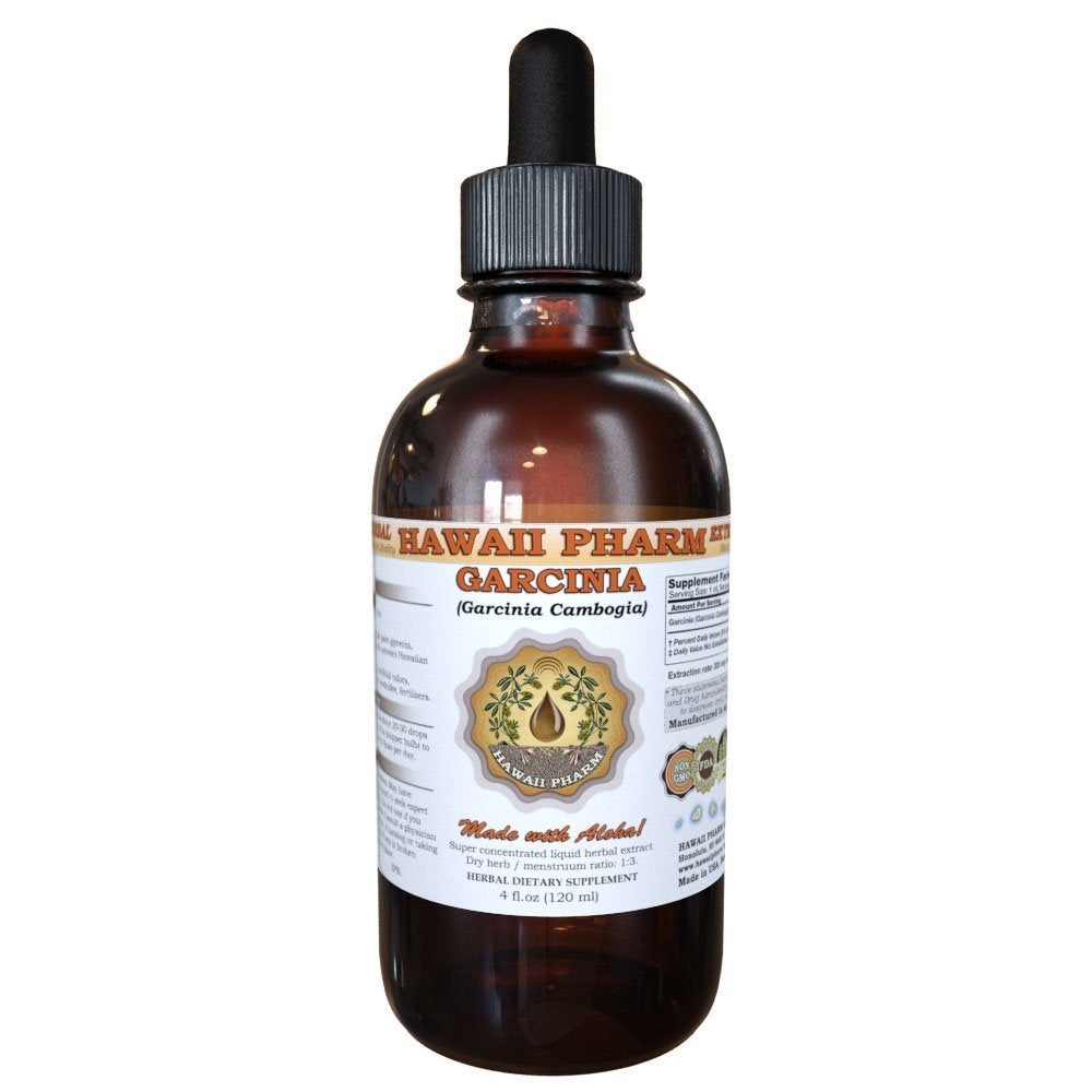HawaiiPharm Pure Garcinia Liquid Extract, Organic Garcinia (Garcinia cambogia) Tincture, Herbal Supplement, Made in USA, 2 fl.oz
