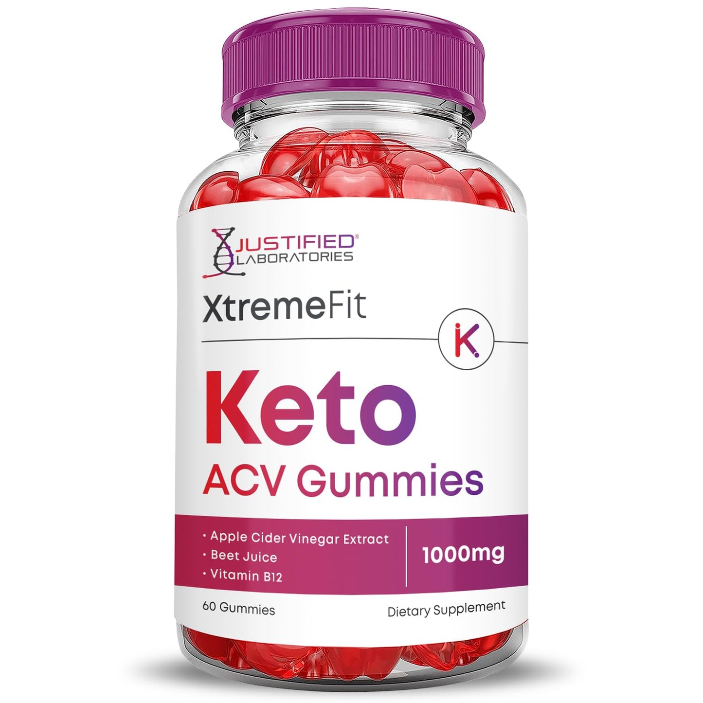 (2 Pack) Xtreme Fit Keto ACV Gummies Advanced Formula 1000MG XtremeFit Keto Gummies Apple Cider Vinegar Formulated with Pomegranate Beet Juice Powder B12 Vegan Non GMO 120 Gummys